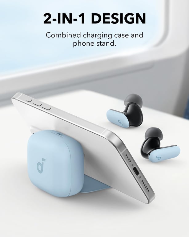 Noise Cancelling Earbuds,  2-in-1 Case 